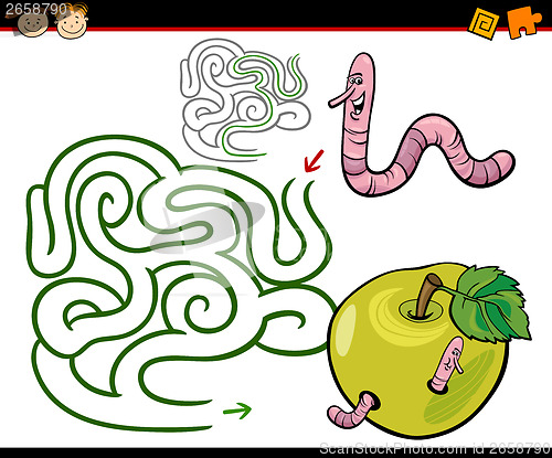 Image of cartoon maze or labyrinth game