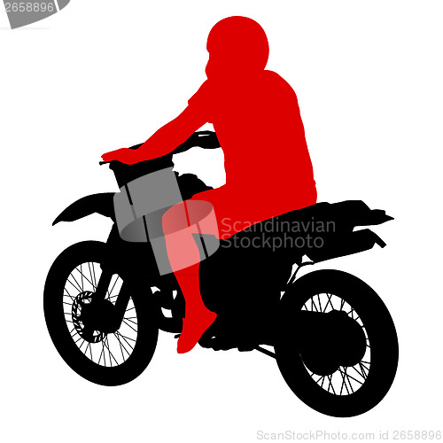 Image of Black silhouettes sport bike on white background. Vector illustr