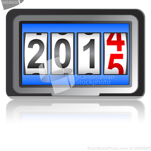 Image of 2015 New Year counter, vector illustration.