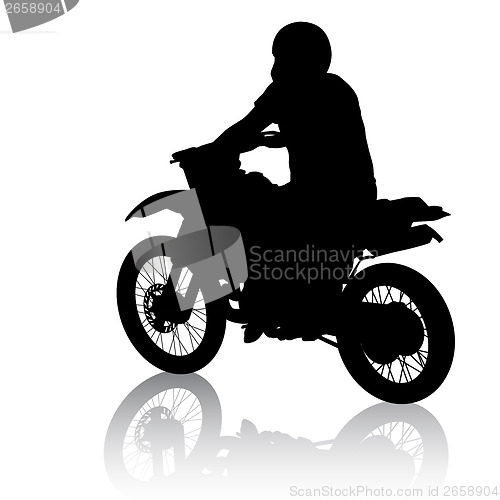 Image of Black silhouettes sport bike on white background. Vector illustr