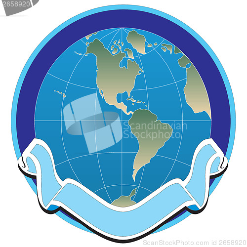 Image of Abstract  globe banner. Vector illustration. 