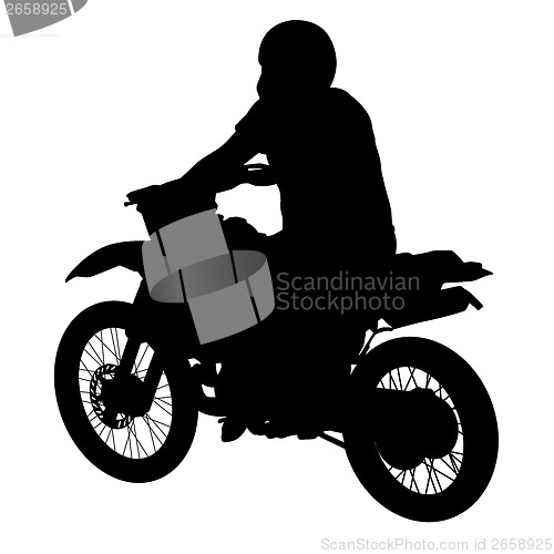 Image of Black silhouettes sport bike on white background. Vector illustr