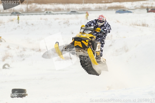 Image of Sport snowmobile jump