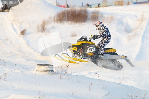 Image of Sport snowmobile jump