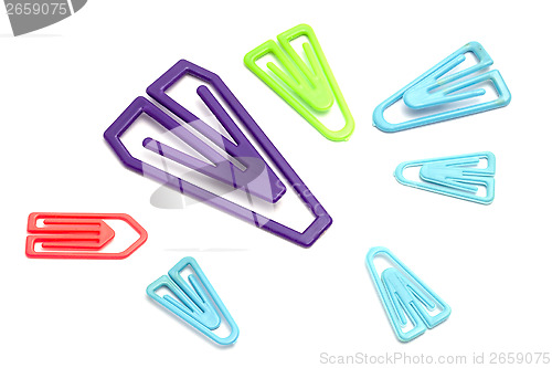 Image of Colorful paper-clips