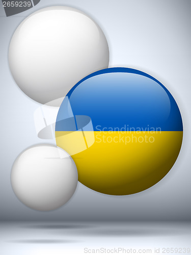 Image of Ukraine Flag Glossy Button