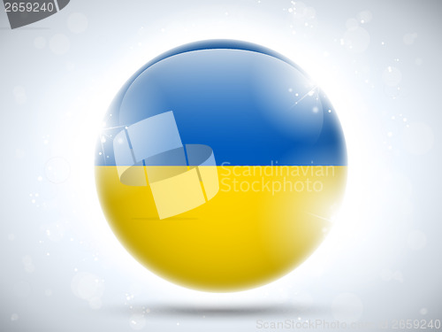 Image of Ukraine Flag Glossy Button