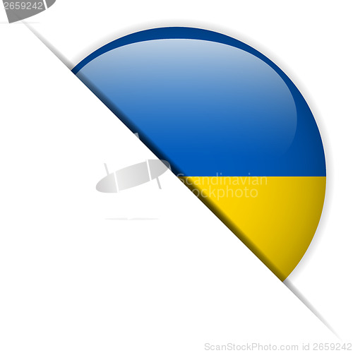 Image of Ukraine Flag Glossy Button