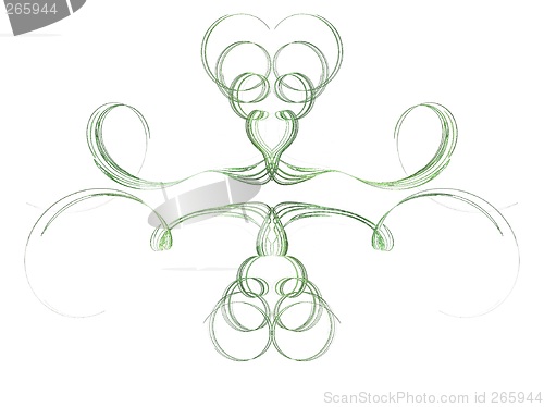 Image of Swirled floral decoration