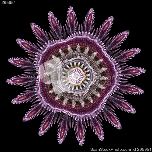 Image of Computer generated fractal flower