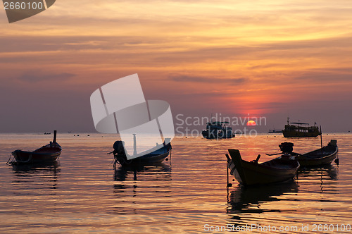 Image of Boats during the sunset, Thailand