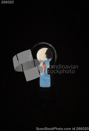 Image of Viewing through the lock keyhole