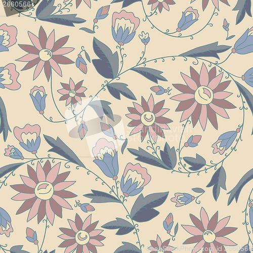 Image of Seamless texture with flowers