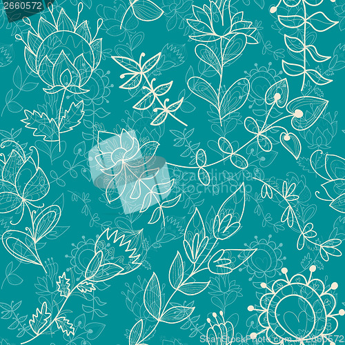 Image of Seamless texture with flowers