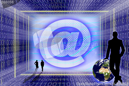 Image of Global Information technology. E-mail concept