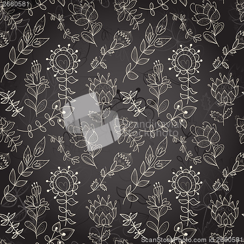 Image of Seamless dark texture with flower