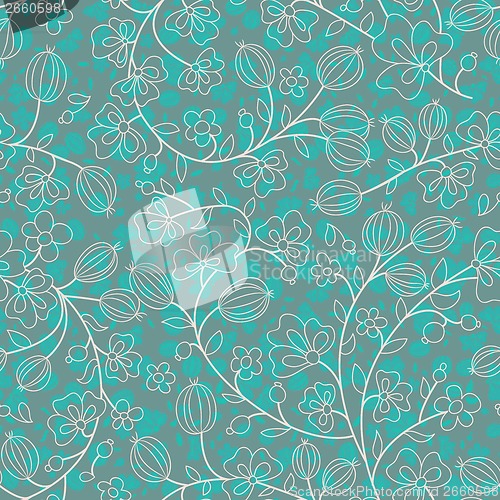 Image of turquoise floral ornament