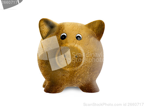 Image of Unique pink ceramic piggy bank