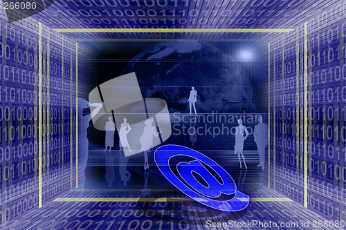 Image of Global Information technology. E-mail concept