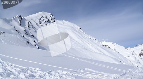 Image of Panoramic view on off-piste slope