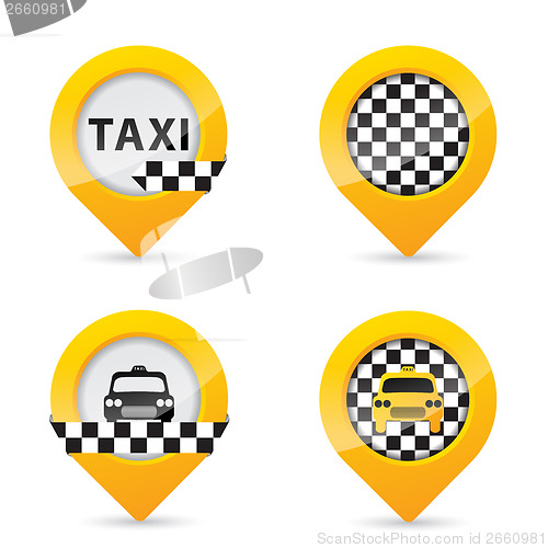 Image of Gps pointers with taxi specific elements