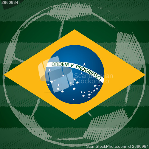 Image of Abstract poster design with Brasil flag