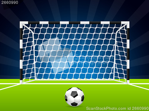 Image of Soccer ball and gate with net
