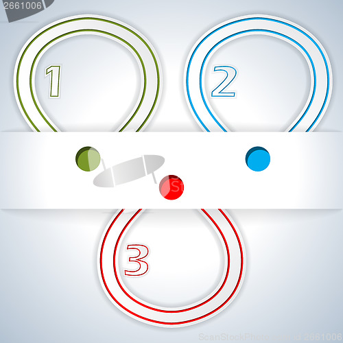 Image of Infographic design with color ribbons