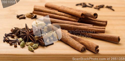 Image of Dry multicolored spice closeup