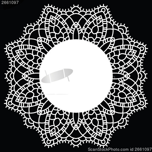 Image of Crochet lace mandala.