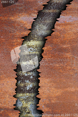 Image of cracked old metal texture