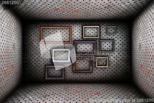 Image of abstract industrial backdrop with frames