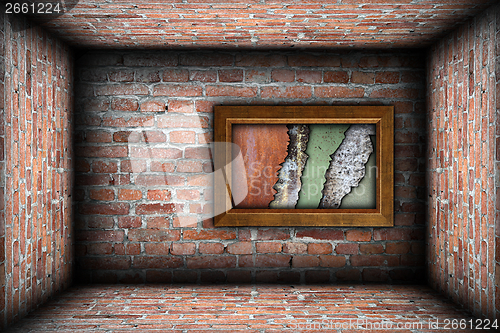 Image of painting frame with weathered textures