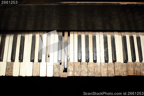 Image of old piano detail