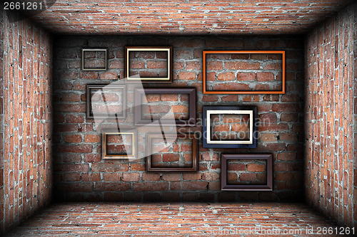 Image of collection of frames in abstract backdrop