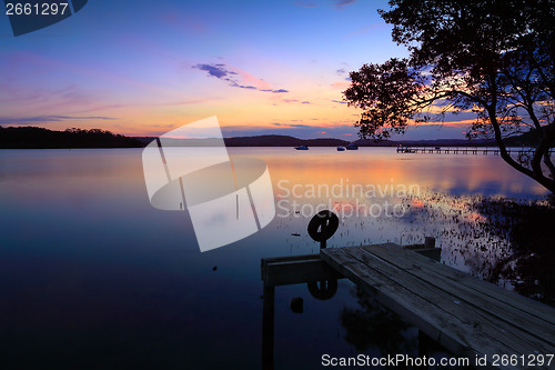 Image of Sunset reflections Kincumber, Australia