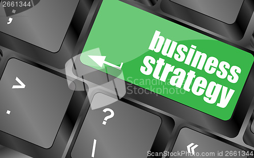 Image of business strategy - business concepts on computer keyboard, business concept