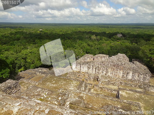 Image of temple ruin at Calakmul