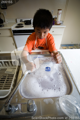 Image of Washing the dishes