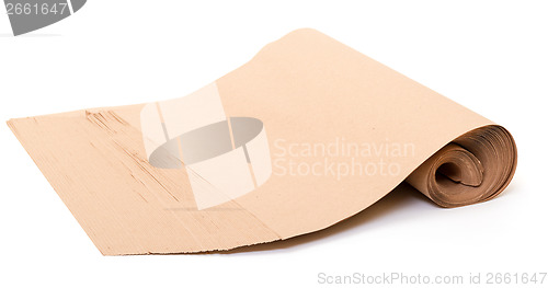 Image of Twisted into roll brown wrapping paper