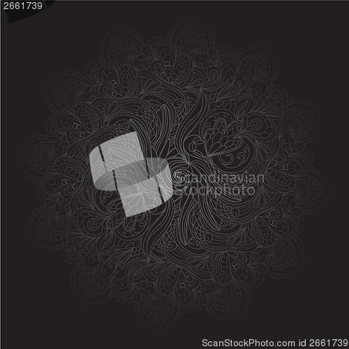 Image of monochrome abstract hand-drawn ornament