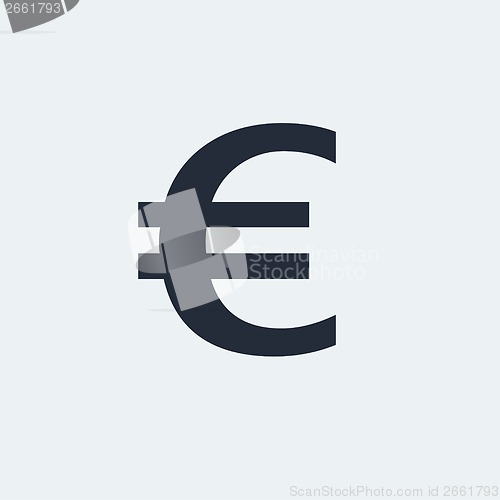 Image of Euro Flat Icon