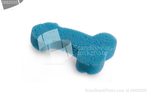 Image of Blue sponge in the form of a penis