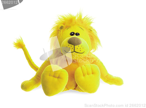 Image of Stuffed animal lion sitting