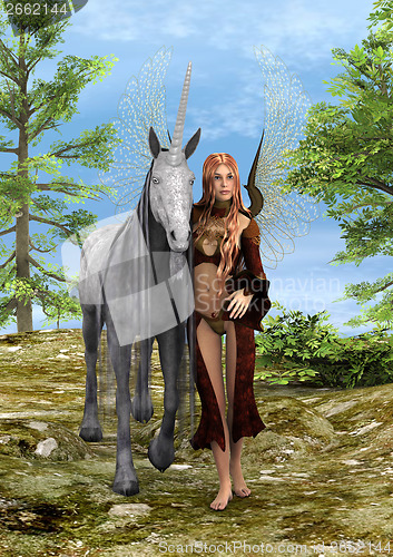 Image of Fairy and Unicorn