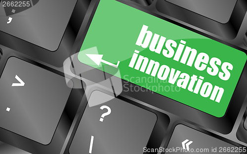 Image of business innovation - business concepts on computer keyboard, business concept