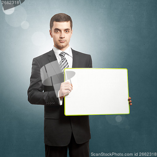 Image of Business Man with Empty Write Board