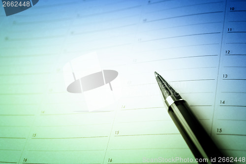 Image of Color pencil and agenda