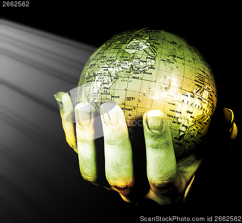 Image of Globe in a girl's hands