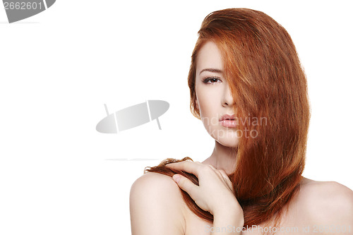 Image of Beautiful woman with red hair